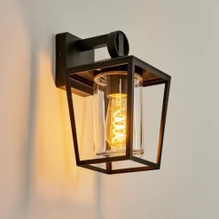 hofstein Applique murale d'extérieur Heinonen Noir, 1 lumière