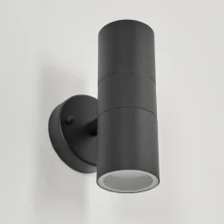 hofstein Applique murale d'extérieur Koila Noir, 2 lumières