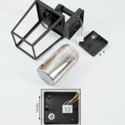 hofstein Applique murale d'extérieur Heinonen Noir, 1 lumière