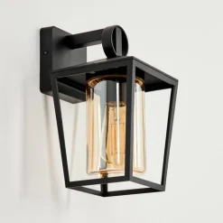 hofstein Applique murale d'extérieur Heinonen Noir, 1 lumière