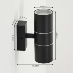hofstein Applique murale d'extérieur Simola Anthracite, 2 lumières