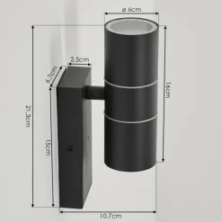 hofstein Applique murale d'extérieur Simola Anthracite, 2 lumières
