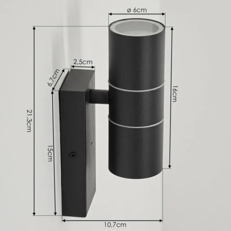 hofstein Applique murale d'extérieur Simola Anthracite, 2 lumières