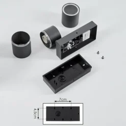 hofstein Applique murale d'extérieur Simola Anthracite, 2 lumières