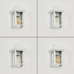 Lampes Vintages & Rétros-hofstein Applique murale d'extérieur Murto Blanc, 1 lumière