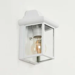 Lampes Vintages & Rétros-hofstein Applique murale d'extérieur Murto Blanc, 1 lumière