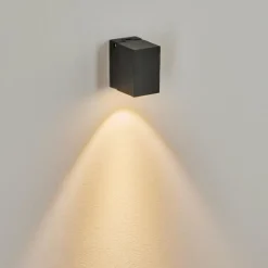 hofstein Applique murale d'extérieur Holiseva LED Noir, 1 lumière