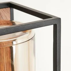 hofstein Applique murale d'extérieur Palanga Brun, Couleur bois, Noir, 1 lumière