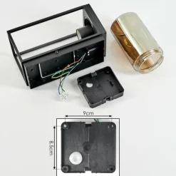 hofstein Applique murale d'extérieur Palanga Brun, Couleur bois, Noir, 1 lumière