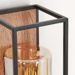 hofstein Applique murale d'extérieur Palanga Brun, Couleur bois, Noir, 1 lumière