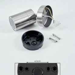 hofstein Applique murale d'extérieur Corneda Acier inoxydable, 1 lumière