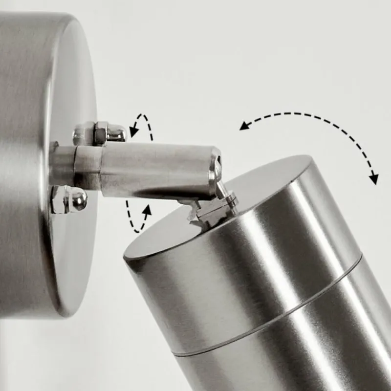 hofstein Applique murale d'extérieur Corneda Acier inoxydable, 1 lumière