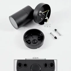 hofstein Applique murale d'extérieur Corneda Noir, 1 lumière