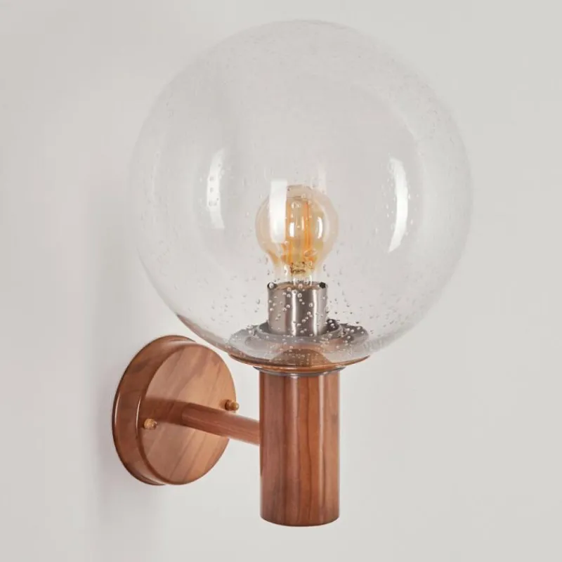 hofstein Applique murale d'extérieur Bubodefo Brun, Couleur bois, 1 lumière