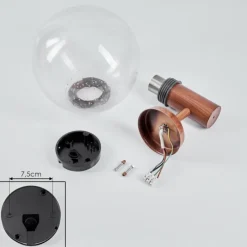 hofstein Applique murale d'extérieur Bubodefo Brun, Couleur bois, 1 lumière