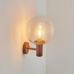 hofstein Applique murale d'extérieur Bubodefo Brun, Couleur bois, 1 lumière