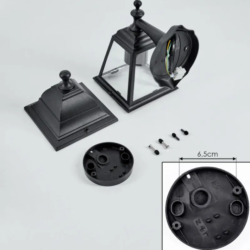 Luminaires Rustiques-hofstein Applique murale d'extérieur Murto Noir, 1 lumière