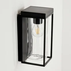 hofstein Applique murale d'extérieur Palanga LED Noir, 1 lumière, Détecteur de mouvement