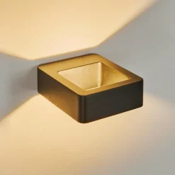 hofstein Applique murale d'extérieur Strandbyn LED Noir, 1 lumière