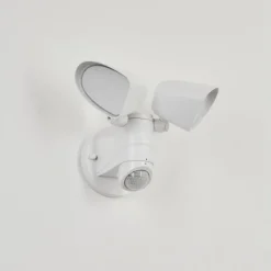 hofstein Applique murale d'extérieur Langra LED Blanc, 2 lumières, Détecteur de mouvement