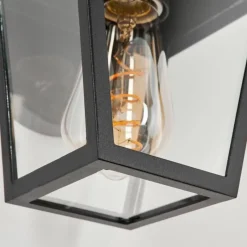 Lampes Vintages & Rétros-hofstein Applique murale d'extérieur Helmela Noir, 1 lumière