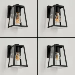 Lampes Vintages & Rétros-hofstein Applique murale d'extérieur Juanico Noir, 1 lumière