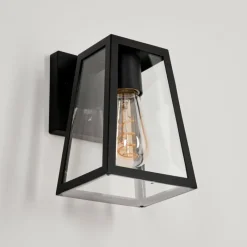 Lampes Vintages & Rétros-hofstein Applique murale d'extérieur Juanico Noir, 1 lumière