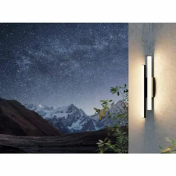 Luminaires Eglo Applique murale d'extérieur Eglo SERRICELLA LED Noir, 2 lumières