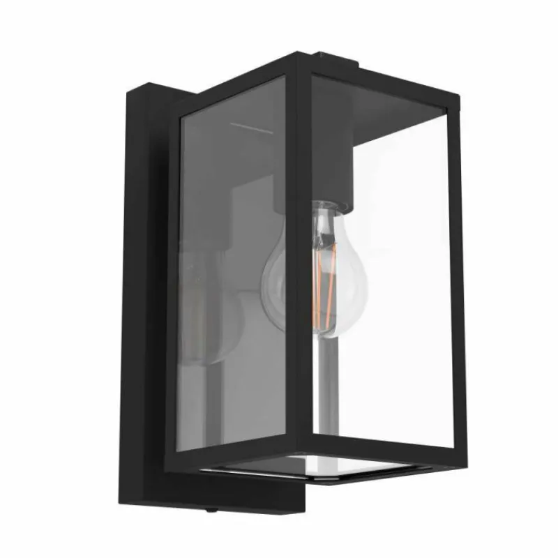 Luminaires Eglo Applique murale d'extérieur Eglo BUDRONE Noir, 1 lumière