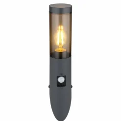 Suspension Verre Fumé-Luminaires Globo Lighting Applique murale d'extérieur Globo BOSTON Anthracite, 1 lumière, Détecteur de mouvement