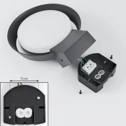 hofstein Applique murale d'extérieur Kelo LED Anthracite, 1 lumière