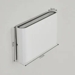 hofstein Applique murale d'extérieur Tammisaari LED Transparent, Blanc, 1 lumière