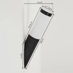 hofstein Applique murale d'extérieur Ruti Noir, 1 lumière