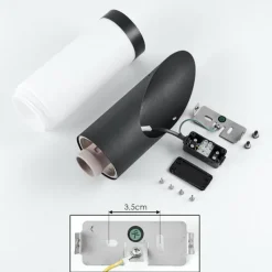 hofstein Applique murale d'extérieur Ruti Noir, 1 lumière