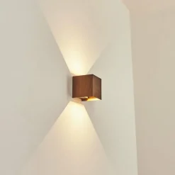 Luminaires Scandinaves-hofstein Applique murale d'extérieur Tamarin LED Anthracite, Brun, Couleur bois, 1 lumière