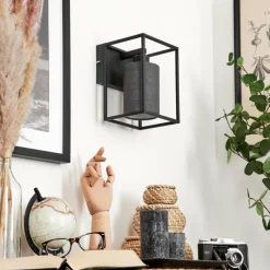 Lampes En Tissu-hofstein Applique murale d'extérieur Contumil Noir, 1 lumière