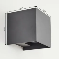 hofstein Applique murale d'extérieur Anobra LED Anthracite, Blanc, 1 lumière