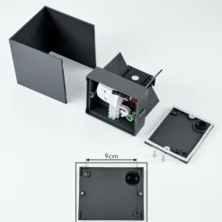 hofstein Applique murale d'extérieur Anobra LED Anthracite, Blanc, 1 lumière