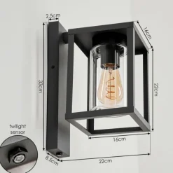 hofstein Applique murale d'extérieur Parkkola Anthracite, 1 lumière