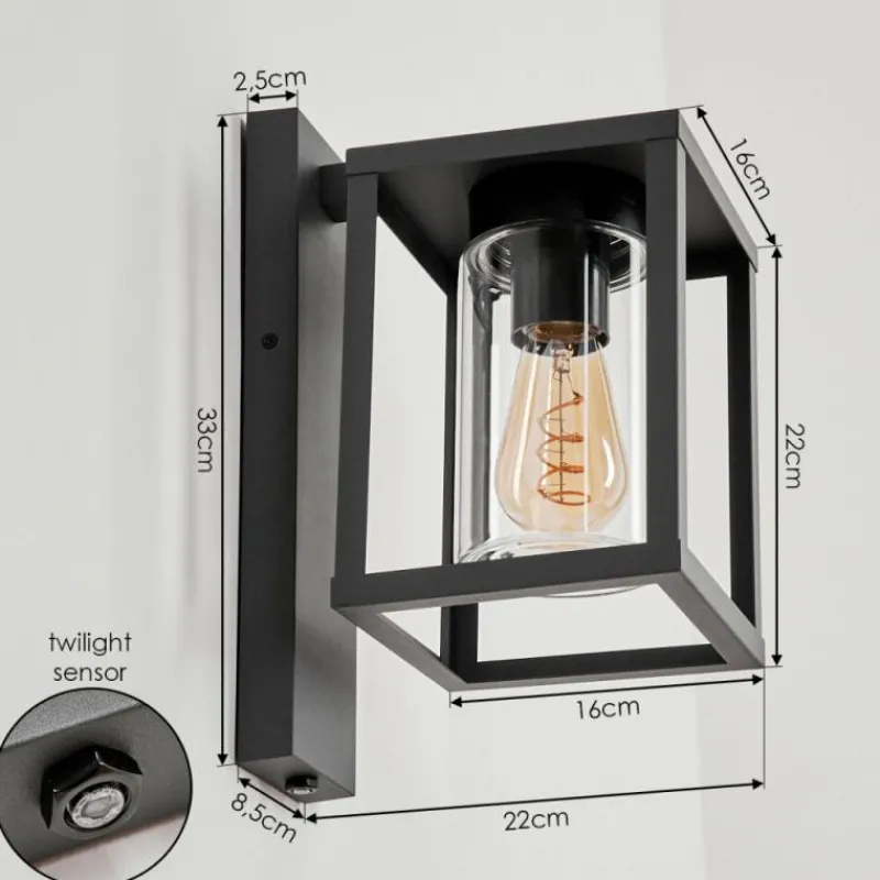 hofstein Applique murale d'extérieur Parkkola Anthracite, 1 lumière