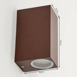 hofstein Applique murale d'extérieur Kingstown Rouille, 2 lumières