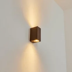 hofstein Applique murale d'extérieur Kingstown Rouille, 2 lumières