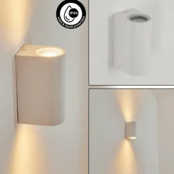 hofstein Applique murale d'extérieur Kingstown Blanc, 2 lumières