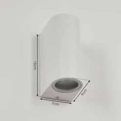 hofstein Applique murale d'extérieur Kingstown Blanc, 2 lumières