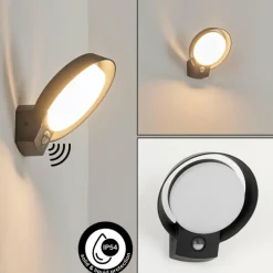 hofstein Applique murale d'extérieur Kelo LED Anthracite, 1 lumière, Détecteur de mouvement