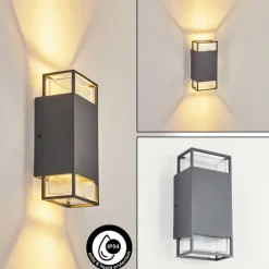 hofstein Applique murale d'extérieur Ramalhal Anthracite, 2 lumières