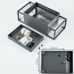 hofstein Applique murale d'extérieur Ramalhal Anthracite, 2 lumières