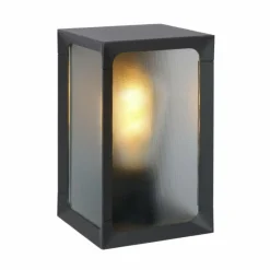 Luminaires Rustiques-Luminaires Lucide Applique murale d'extérieur Lucide CAGE LED Anthracite, 1 lumière