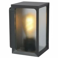 Luminaires Rustiques-Luminaires Lucide Applique murale d'extérieur Lucide CAGE LED Anthracite, 1 lumière