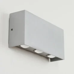 hofstein Applique murale d'extérieur Morenos LED Argenté, Blanc, 6 lumières